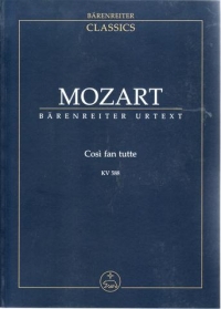 Mozart Cosi Fan Tutte (complete Opera) (it-g) (k 5 Sheet Music Songbook