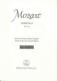 Mozart Kyrie Dmin K341 Choral Score Sheet Music Songbook