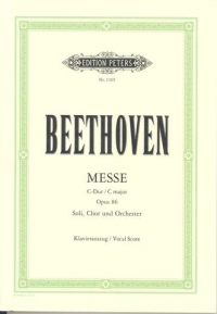 Beethoven Mass C Op86 Latin Vocal Score Sheet Music Songbook