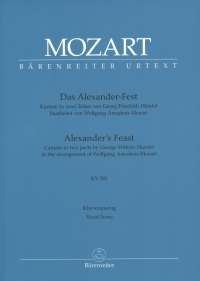 Mozart Alexanders Feast K591 Vocal Score Sheet Music Songbook
