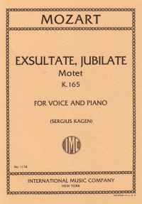 Mozart Exsultate Jubilate K165 Vocal Score Sheet Music Songbook