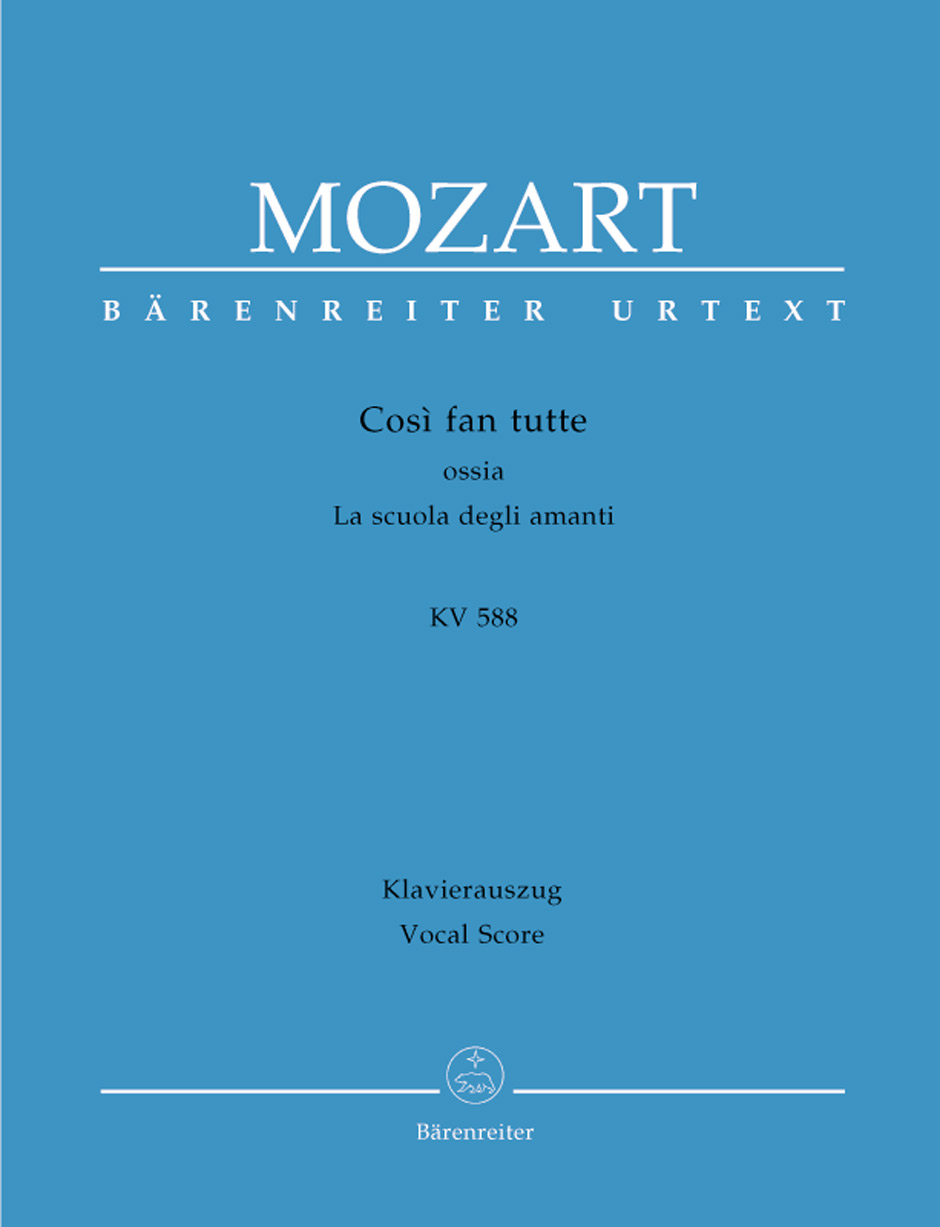 Mozart Cosi Fan Tutte K588 Vocal Score Hardback Sheet Music Songbook