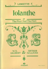 Iolanthe Gilbert & Sullivan Libretto Sheet Music Songbook