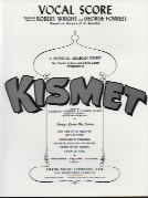Kismet Wright/forrest Vocal Score Sheet Music Songbook