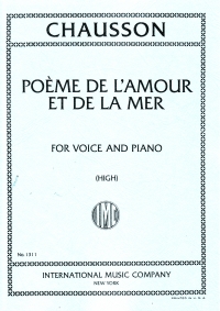 Poeme De Lamour Et De La Mer Chausson Sheet Music Songbook