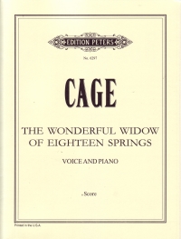 Cage The Wonderful Widow Of Eighteen Springs Sheet Music Songbook