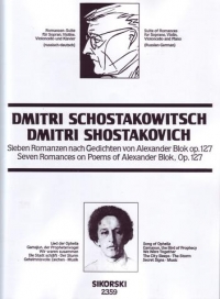 Shostakovich Poems(7) Of Alexander Blok Valb Sheet Music Songbook