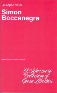 Verdi Simon Boccanegra Libretto Ita/eng Sheet Music Songbook