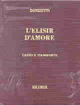 Donizetti Lelisir Damore Vocal Score Hardback Sheet Music Songbook