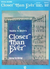 Closer Than Ever Maltby/shire Vocal Score Sheet Music Songbook