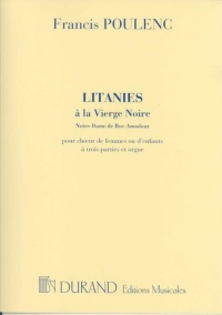 Poulenc Litanies A La Vierge Noir Vocal Score Sheet Music Songbook