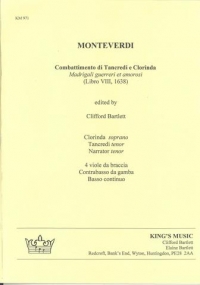 Monteverdi Combattimento Di Tancredi E Clorinda Sheet Music Songbook