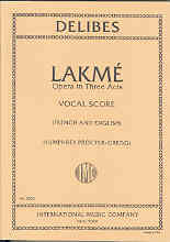 Delibes Lakme Vocal Score French/english Sheet Music Songbook