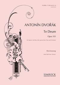 Dvorak Te Deum Vocal Score Sheet Music Songbook