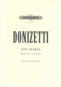 Donizetti Ave Maria Vocal Score (latin) Sheet Music Songbook