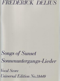 Delius Songs Of Sunset Vocal Score Sheet Music Songbook