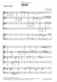 Caldara Stabat Mater Vocal Score Sheet Music Songbook