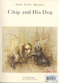 Chip & His Dog Menotti Vocal Score Sheet Music Songbook