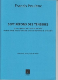 Poulenc Sept Repons De Tenebres Vocal Score Sheet Music Songbook