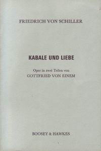 Einem Kabale Und Liebe Libretto German Sheet Music Songbook
