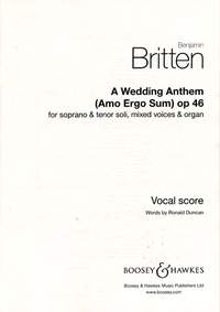Britten A Wedding Anthem Amo Ergo Sum Op 46 Vsc Sheet Music Songbook
