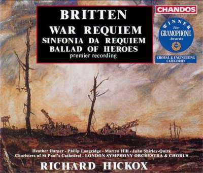 Britten War Requiem Op66 Hickox Music Cd Sheet Music Songbook