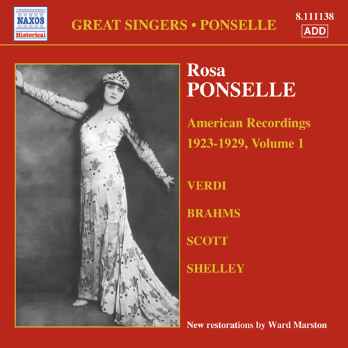 Rosa Ponselle American Recordings Vol 1 Music Cd Sheet Music Songbook