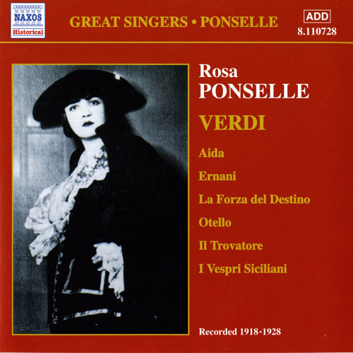 Rosa Ponselle Sings Verdi Music Cd Sheet Music Songbook