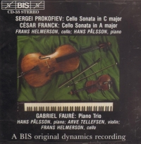 Prokofiev Faure Franck Chamber Works For Cello Cd Sheet Music Songbook