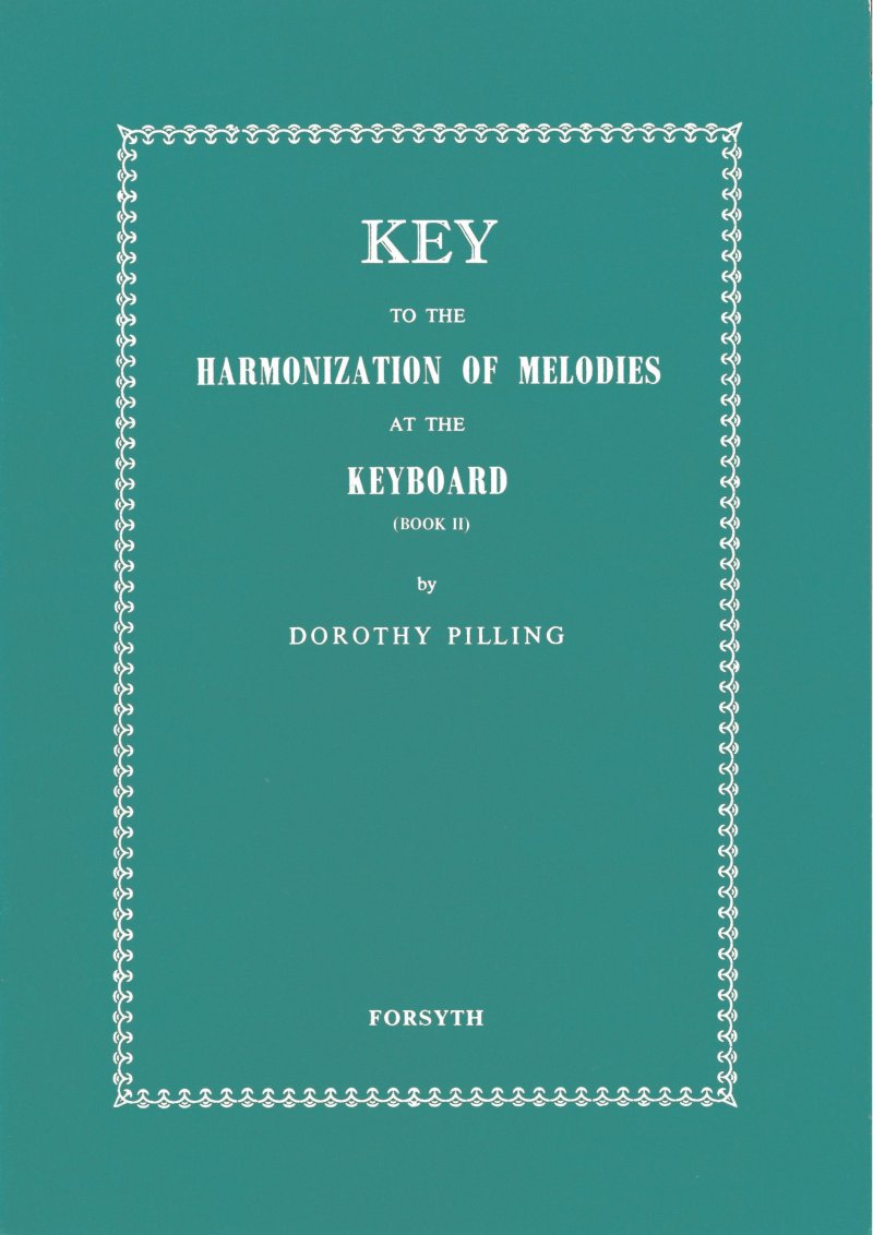 Pilling Key To Harmonization At Keyboard Book 2 Sheet Music Songbook