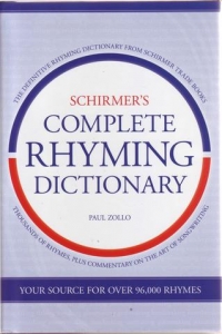 Schirmers Complete Rhyming Dictionary Zollo Sheet Music Songbook