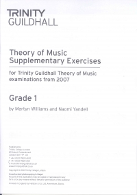 Trinity Theory Supplementary Exercises Grade 1 Sheet Music Songbook