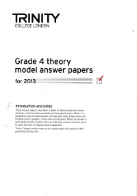 Trinity Theory Model Answer Papers 2013 Grade 4 Sheet Music Songbook