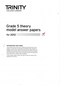 Trinity Theory Model Answer Papers 2013 Grade 5 Sheet Music Songbook