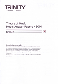 Trinity Theory Model Answer Papers 2014 Grade 1 Sheet Music Songbook