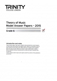 Trinity Theory Past Papers 2015 Grade 6 Sheet Music Songbook