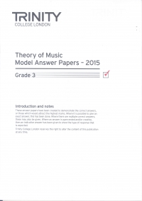 Trinity Theory Model Answer Papers 2015 Grade 3 Sheet Music Songbook