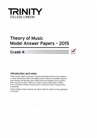 Trinity Theory Model Answer Papers 2015 Grade 4 Sheet Music Songbook