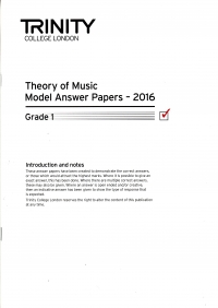 Trinity Theory Model Answer Papers 2016 Grade 1 Sheet Music Songbook