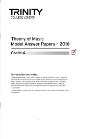 Trinity Theory Model Answer Papers 2016 Grade 4 Sheet Music Songbook