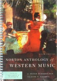 Norton Anthology Of Western Music Vol 1 Sheet Music Songbook