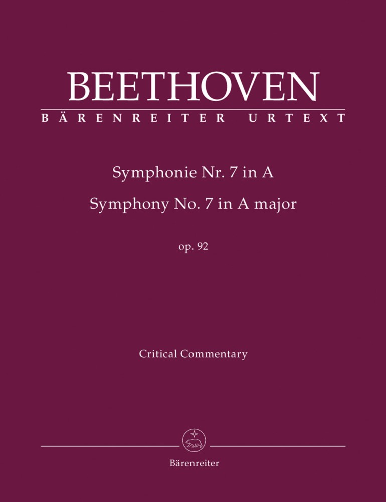 Beethoven Symphony No7 Op 92 A Critical Commentary Sheet Music Songbook