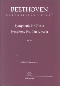 Beethoven Symphony No 7 Critical Report Sheet Music Songbook