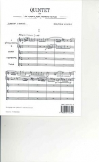 Arnold Quintet For Brass Op73 Full Score Sheet Music Songbook