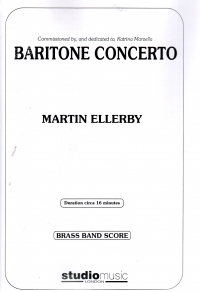 Ellerby Baritone Concerto Brass Band Score Only Sheet Music Songbook