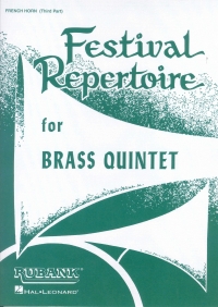 Festival Repertoire Brass Quintet Horn F Sheet Music Songbook