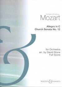 Mozart Allegro In C Hss89 Score Sheet Music Songbook