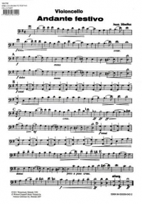 Sibelius Andante Festivo Cello Part Sheet Music Songbook