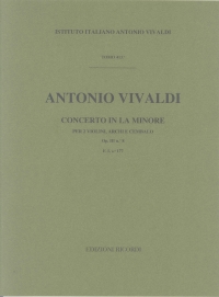 Vivaldi Concerto 2 Vlns Op3/8 Rv522 Score Sheet Music Songbook