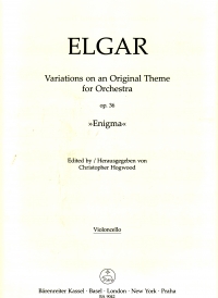 Elgar Enigma Variations For Orchestra Op36 Cello Sheet Music Songbook